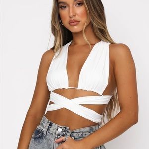 NWT Golden Line Multiway Crop White